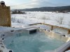 The hot tub is open all year round at Chateau Shady Loop